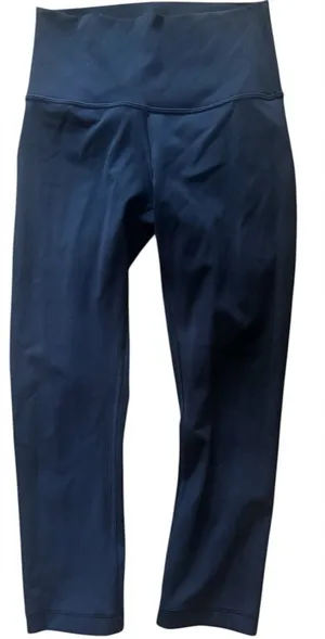 Lululemon Wunder Under Crop (Hi-Rise) *Full-On Luxtreme 21" True Navy size 4 Run thumbnail 1