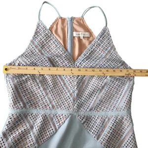 Maria Tailor Daeva Sheath Cocktail Dress Women 42 Pastel Blue Halter Midi thumbnail 7
