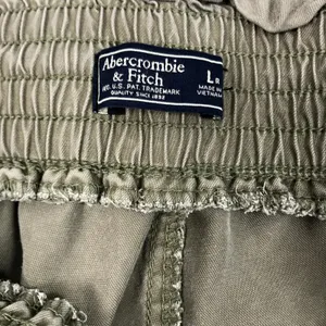 ABERCROMBIE & FITCH Paperbag Tencel Cargo Pant Jogger Sz L Burn Olive Grunge Y2K thumbnail 8