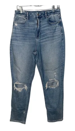 American Eagle Womens Stretch Ripped Curvy Mom‎ Jeans, Size 8 LONG thumbnail 1