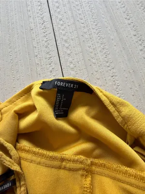 Forever‎ 21 Mustard Yellow Maxi Dress with Front Tie thumbnail 3