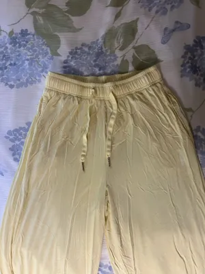 Comfrt lounge pants wife leg butter yellow size xs thumbnail 2
