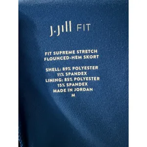 J. Jill Fit Supreme Stretch‎ Skort Women Medium Blue Flounce Hem Athletic NEW thumbnail 3