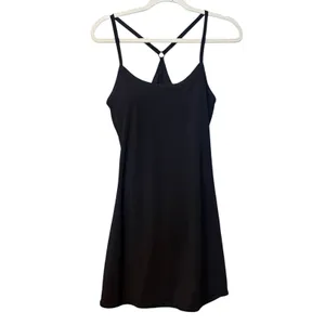 Outdoor Voices Athletic Dress Black Size Small Built-In Bra Liner Strappy Back thumbnail 3