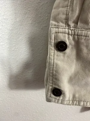 Free People Baby Corduroy Oversized Button Down Shirt Beige Small 100% Cotton thumbnail 6
