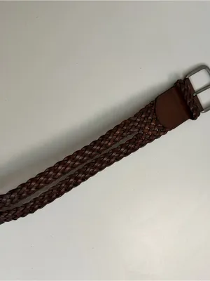 Braided Faux Leather Belt Wide Corset Boho Cottagecore Prairie Brown Grey XL thumbnail 6