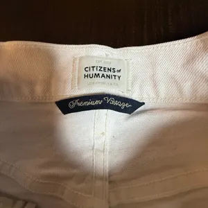 Citizens of Humanity Premium Vintage White High Rise Crop Raw Hem Jeans Size 25 thumbnail 6