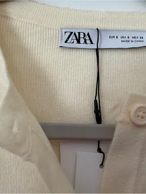 Zara Lightweight Cream Button-Up Cardigan thumbnail 2