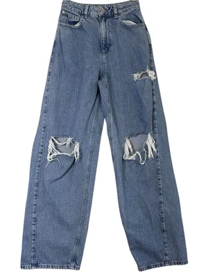 Garage Women's Size 25 Wide Leg Ample Baggy High Rise Jeans‎ 90s Grunge Hip Hop thumbnail 1