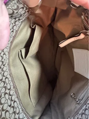 Coach Signature Brown Leather Trim Tote Bag thumbnail 11