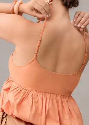 Maeve Ruffled Bubble-Hem Cropped Tank | Size XL thumbnail 2