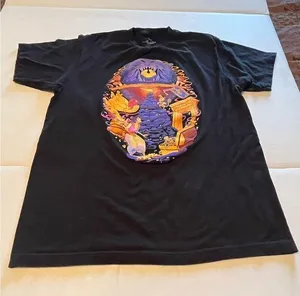Disney Aladdin Womens Size Large Black Short Sleeve Graphic Shirt Genie Princess thumbnail 1