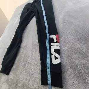 FILA Womens Graphic Tracksuit Trousers Joggers Size Small Black‎ Cotton thumbnail 9