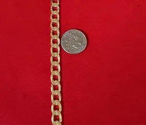 14k gold plated bracelet 7.5 inch thumbnail 2