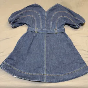 Commense Pocketed Belted Denim Dress thumbnail 2
