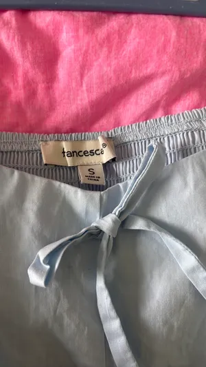 Light Blue Blouse Francesca's with bow thumbnail 4