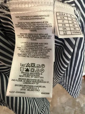Brooks Brothers | Dark Blue and White Striped Tie-Waist Shirt Dress size 8 thumbnail 3