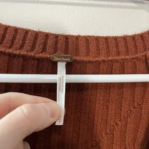 Free People Emmaline Mini Sweater Dress Cut Out Back in Burnt Orange Small‎ thumbnail 5