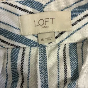 LOFT Striped Blue and White Wide Leg Woman’s Pants NWOT Size 16 thumbnail 6