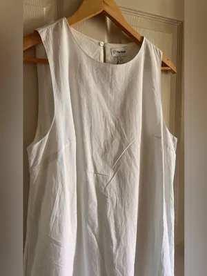 The Drop IIana 100% Cotton White‎ Midi/Maxi Wide Hem Poplin Dress Feminine MED thumbnail 5
