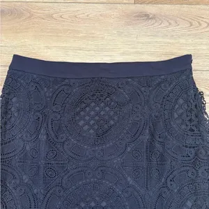 Faith & Zoe Navy Blue Midi Lace Skirt thumbnail 4