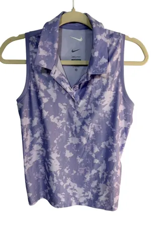 Nike Golf Sleeveless Polo Shirt Tie Dye Dri-Fit Women's S Purple FZ6891-533 New thumbnail 1