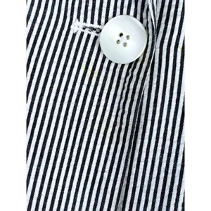 Pendleton Womens Gray White Seersucker Striped One Button Blazer Jacket M Summer thumbnail 3