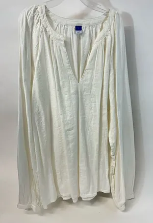 Old Navy Women’s Large off-white Long Sleeve Blouse thumbnail 1