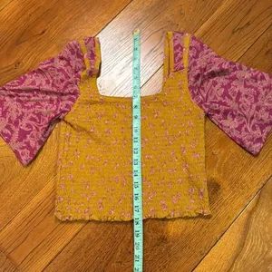 Free People Marigold Tee in Golden Combo Size Small thumbnail 11