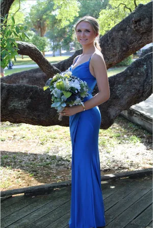 Royal blue prom dress Size 0 thumbnail 2