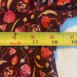 Old Navy Floral Mini Dress Women’s Small Burgundy Pink V-Neck Pockets Boho thumbnail 8
