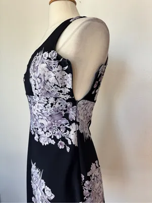 Rampage Vintage 90s Purple Floral A-Line Babydoll Lavender Sleeveless Dress thumbnail 6