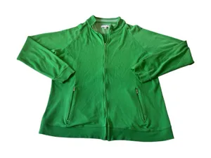 Peter Millar Womans XL Kelly Green Performance Full‎ Zip Jacket Golf Active thumbnail 1