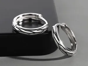 925 Silver Plated Small Hoop Earrings for Men Women,Silver Hoop Earrings,Punk Hip Hop Earrings thumbnail 2