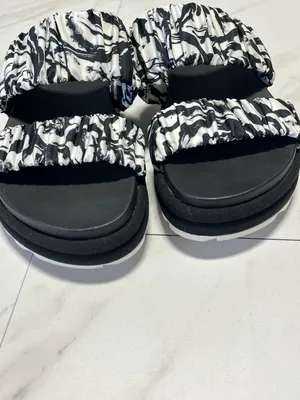 Sorel Women's Roaming Two Strap Slide platform Sandals Black White Size 8 thumbnail 6
