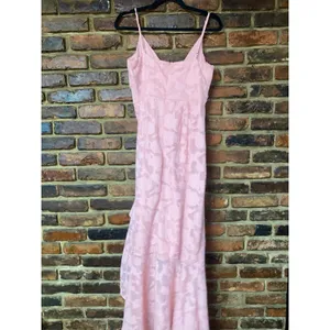 Lulus Near Your Heart Pink Burnout Floral High-Low Dress Women's Size Medium thumbnail 9