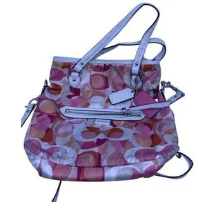 Coach Multi Purpose Pink Fabric Cross Body Bag thumbnail 1