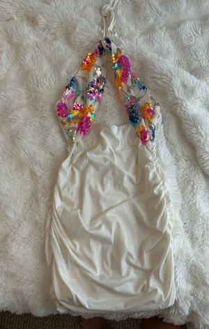 White Mini Lucy in the Sky Dress Bodycon thumbnail 2