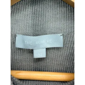 The Rumere Ribbed Knit Wool Sweater Mock Neck Gray‎ Minimalist Workwear Size 34 thumbnail 3