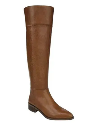 Franco Sarto Women's L-Daya Wide Calf Brown Leather Over the knee Boots Sz 8 thumbnail 1