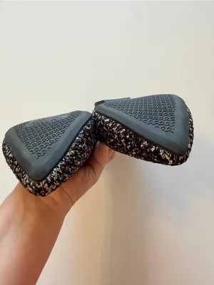 Rothy's tweed weave pattern with delicate gold thread, arch support insert, 7.5 thumbnail 13
