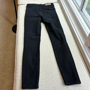 Zara Black High Rise Skinny Ankle Jeans size 4 thumbnail 7