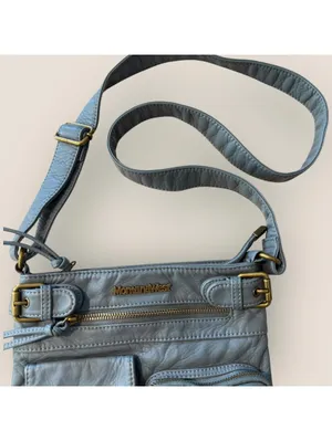 Montana West Blue Vegan Leather Crossbody Bag Multi Pocket Y2K Boho thumbnail 3