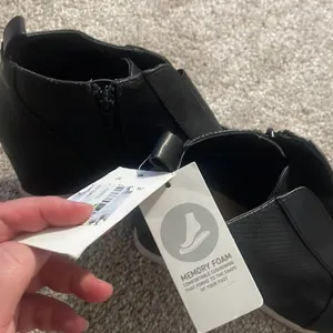 A New Day wedge black faux leather bootie thumbnail 7