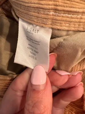 Brandy Melville Tan Corduroy Pants High Rise High Waisted S thumbnail 5