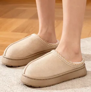 Walmart Cozy Platform Fuzzy Slippers for Women & Men thumbnail 1