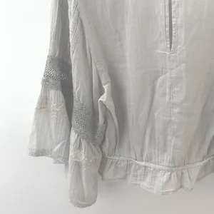American Eagle Embroidered Bell Sleeve Blouse Womens S Boho Cottagecore Renfair thumbnail 11