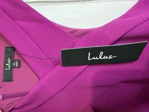 Lulus Criss Cross Your Mind Purple Wide Leg Magenta Jumpsuit Sz XL NWT thumbnail 7
