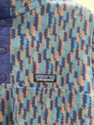 Patagonia quarter zip micro D snap-t pullover hiking winter long sleeve sz large thumbnail 5