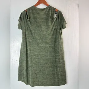 Vocal L Lace Up Studded Cold Shoulder Tunic Top thumbnail 2